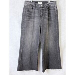 FRAME Denim Gray Wash Wide Leg High Rise Jeans Size 32 Los Angeles